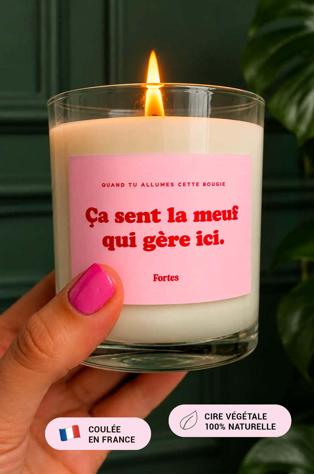 Tu gères meuf - La Bougie Bois de Santal Coulée en France
