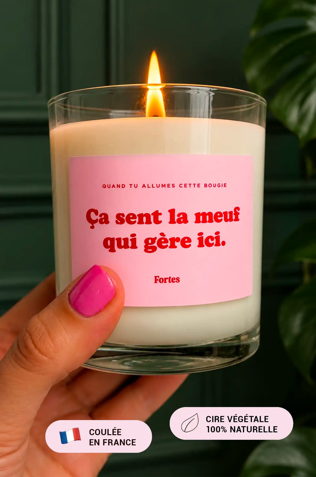 Tu gères meuf - La Bougie Bois de Santal Coulée en France