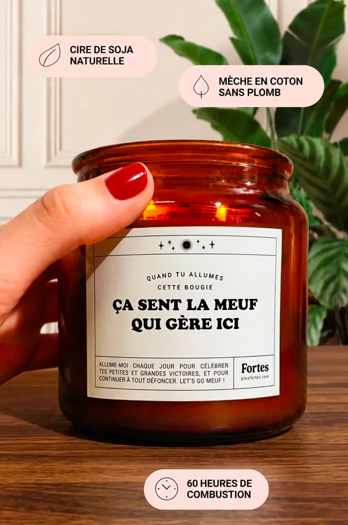 Tu gères meuf - La Big Bougie Fleur de Lin