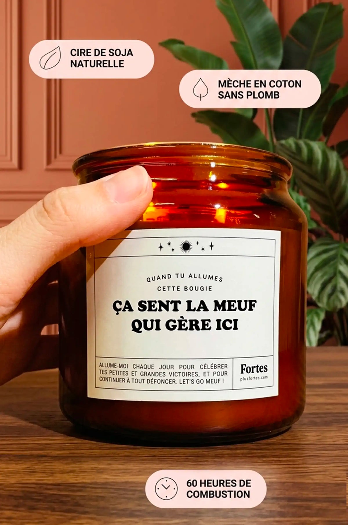 Tu gères meuf - La Big Bougie Fleur de Lin