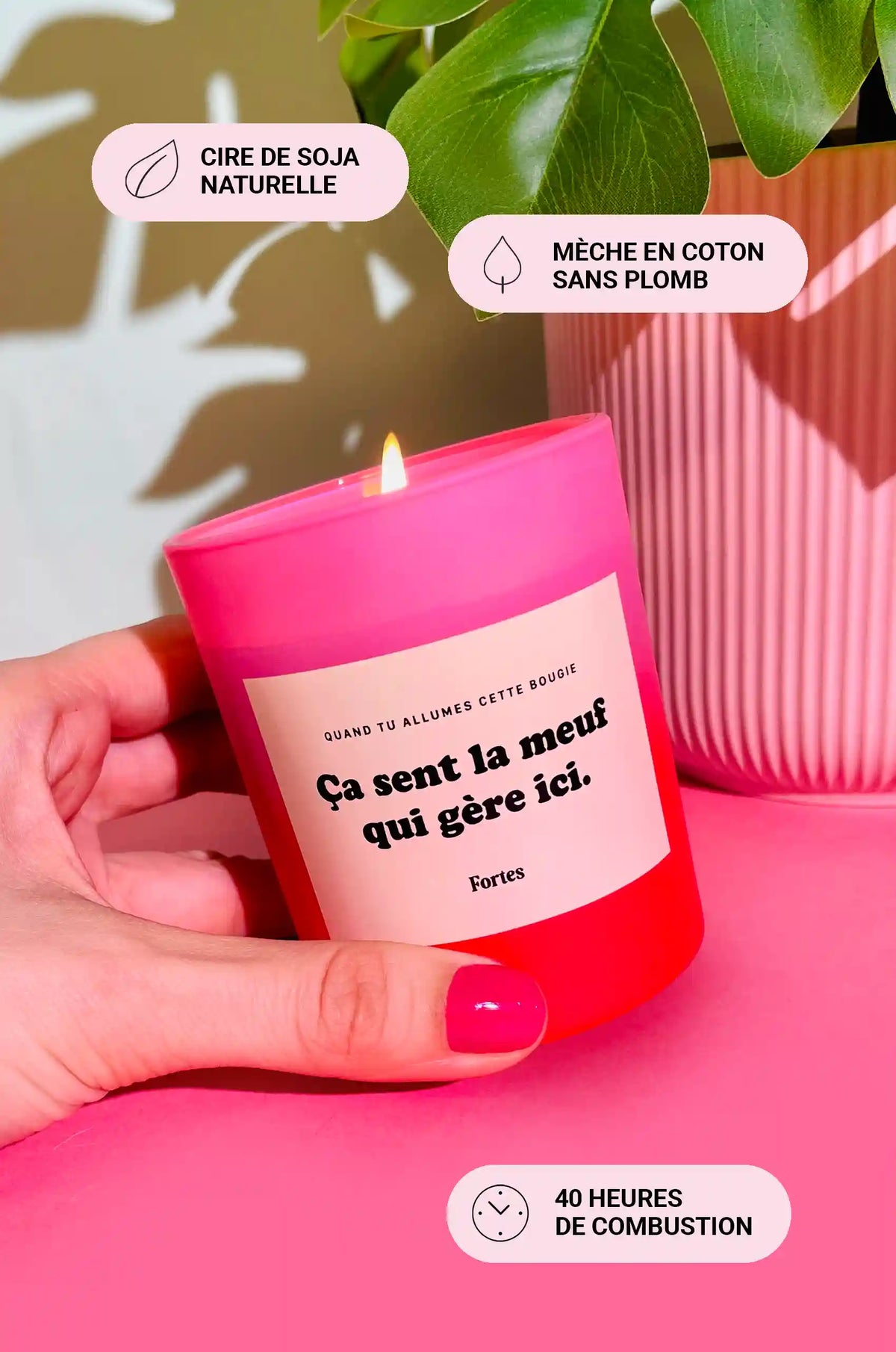 Tu gères meuf - La Bougie Vanille Mangue