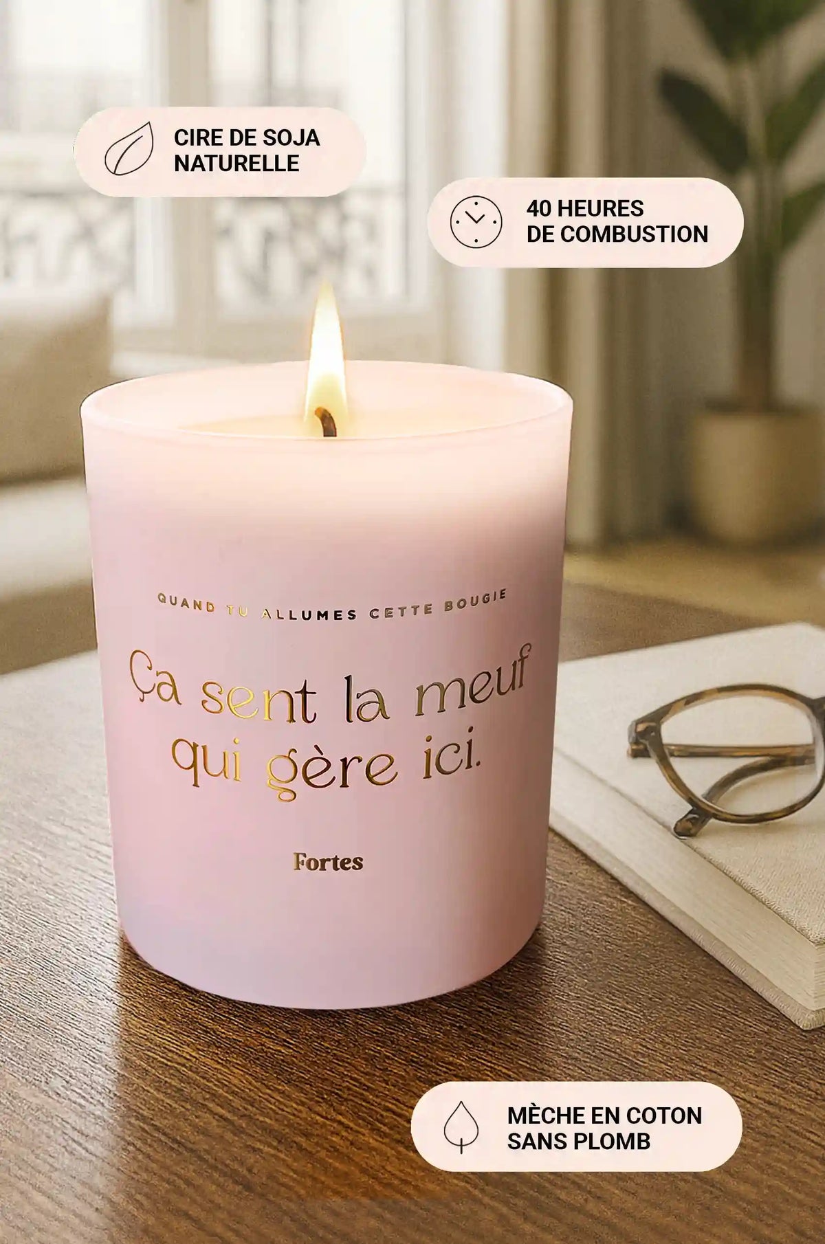 Tu gères meuf - La Bougie Gold Vanille Mûre