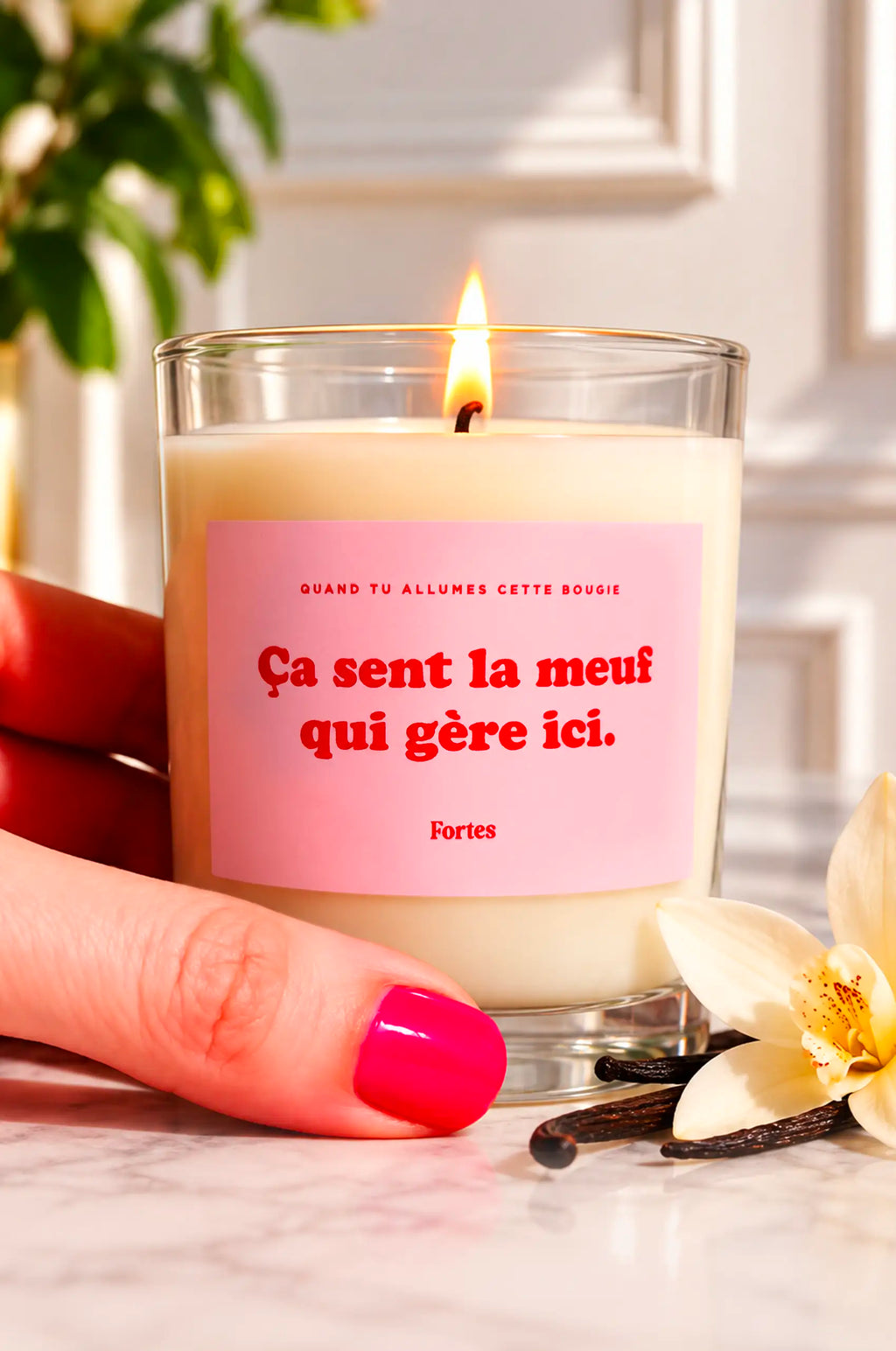Tu gères meuf - La Bougie Vanille Coulée en France