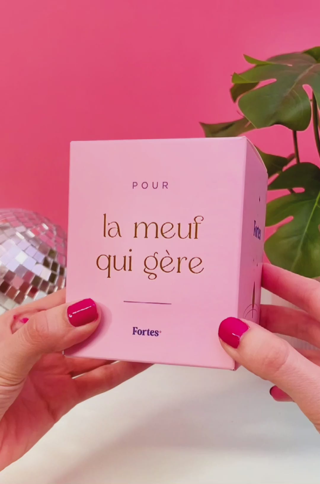 Fortes bougie gold rose